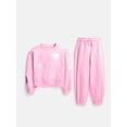 thumbnail image 1 of Wonder Nation Girls Fleece Sweatshirt and Joggers Set, 2 Piece, Sizes 4-18 & Plus, 1 of 5