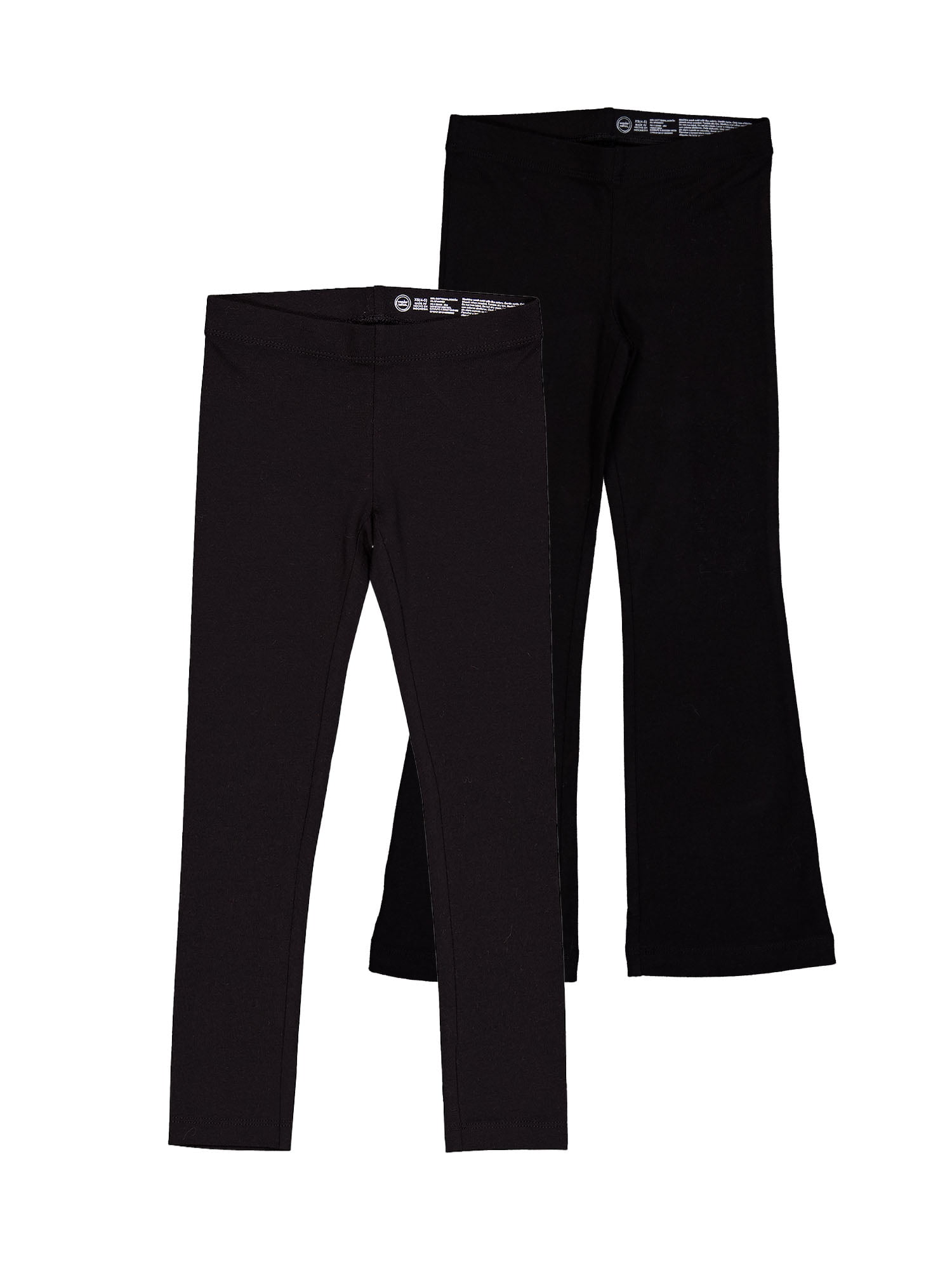 Wonder Nation Girls Skinny and Flare Legging, 2-Pack, Sizes 4-18 & Plus