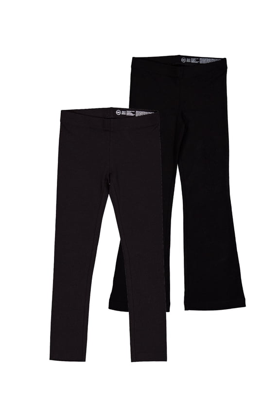 Girls 2-Pack Skinny and Flare Legging, Sizes 4-18 & Plus