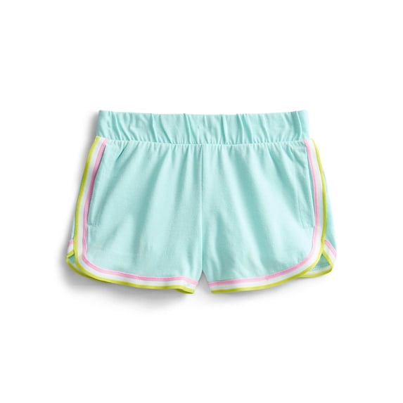 Wonder Nation Girls Dolphin Shorts with Contrast Stripes, Sizes 4-18 & Plus