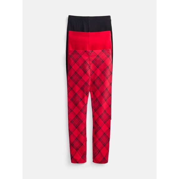 Wonder Nation Girls Kid Tough Leggings, 3-Pack, Sizes 4-18 & Plus