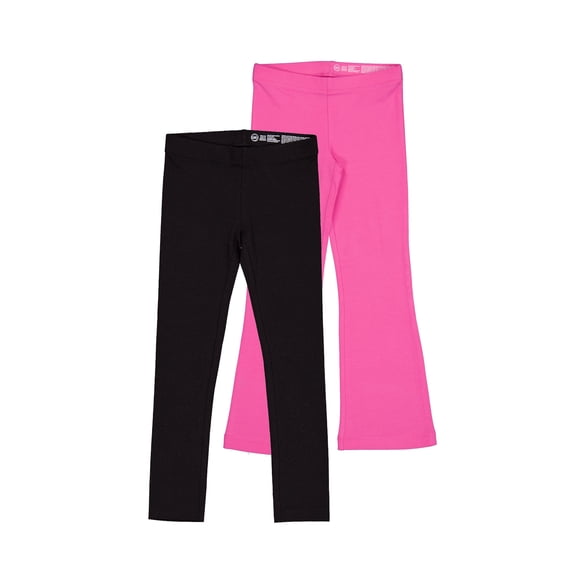 Wonder Nation Girls 2-Pack Skinny and Flare Legging, Sizes 4-18 & Plus
