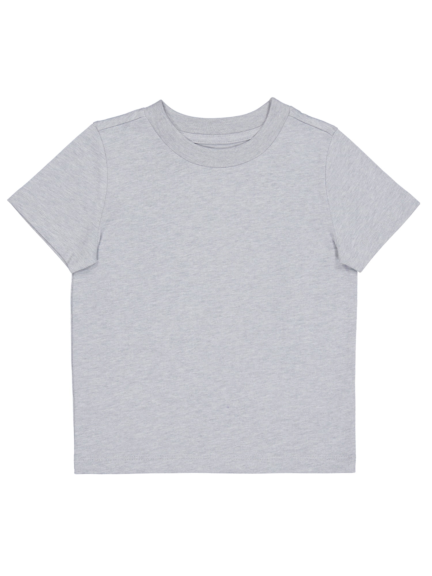 Wonder Nation Kid Tough Toddler Girls Short Sleeve T-Shirt, Light Grey Heather, Sizes 2T-5T