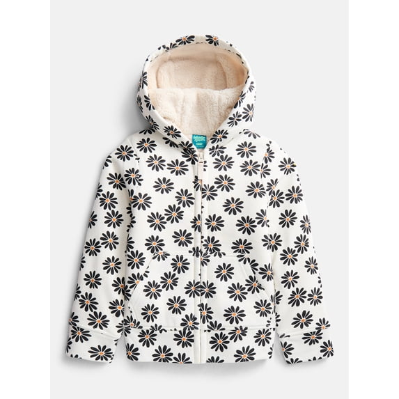 Wonder Nation Girls Kid Tough Fully Lined Zip Hoodie Jacket, Sizes 4-18 & Plus