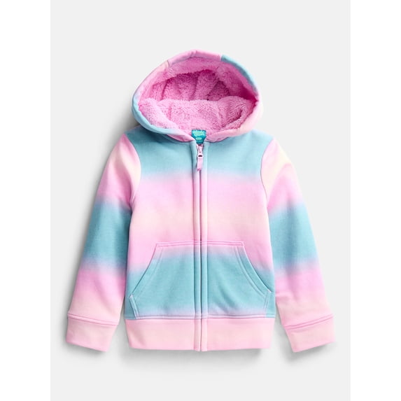 Wonder Nation Girls Kid Tough Fully Lined Zip Hoodie Jacket, Sizes 4-18 & Plus
