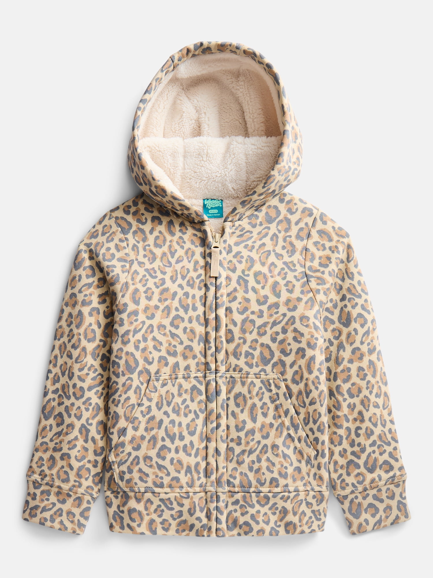 Wonder Nation Girls Kid Tough Fully Lined Zip Hoodie Jacket, Sizes 4-18 & Plus