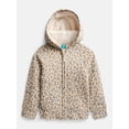 thumbnail image 1 of Wonder Nation Girls Kid Tough Fully Lined Zip Hoodie Jacket, Sizes 4-18 & Plus, 1 of 3