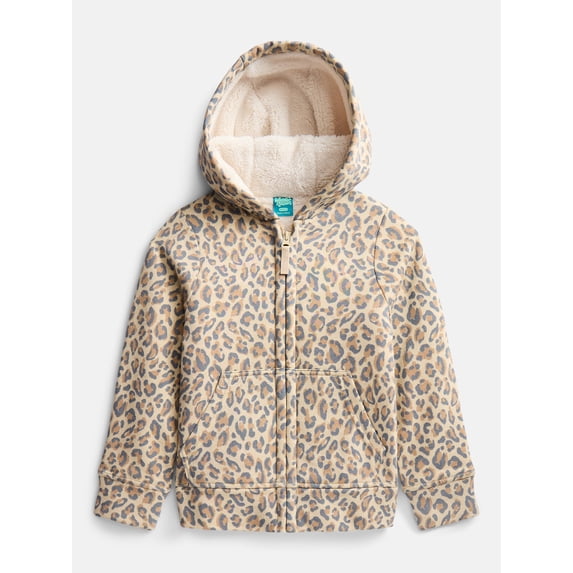 Wonder Nation Girls Kid Tough Fully Lined Zip Hoodie Jacket, Sizes 4-18 & Plus