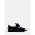 thumbnail image 1 of Wonder Nation Little Girls and Big Girls Scallop Ballet Flats with Tulle Bow, 1 of 5