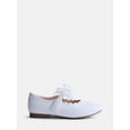 thumbnail image 1 of Wonder Nation Little Girls and Big Girls Scallop Ballet Flats with Tulle Bow, 1 of 4