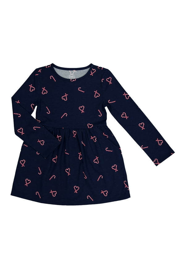 Girls Long Sleeve Play Dress, Sizes 4-18 & Plus