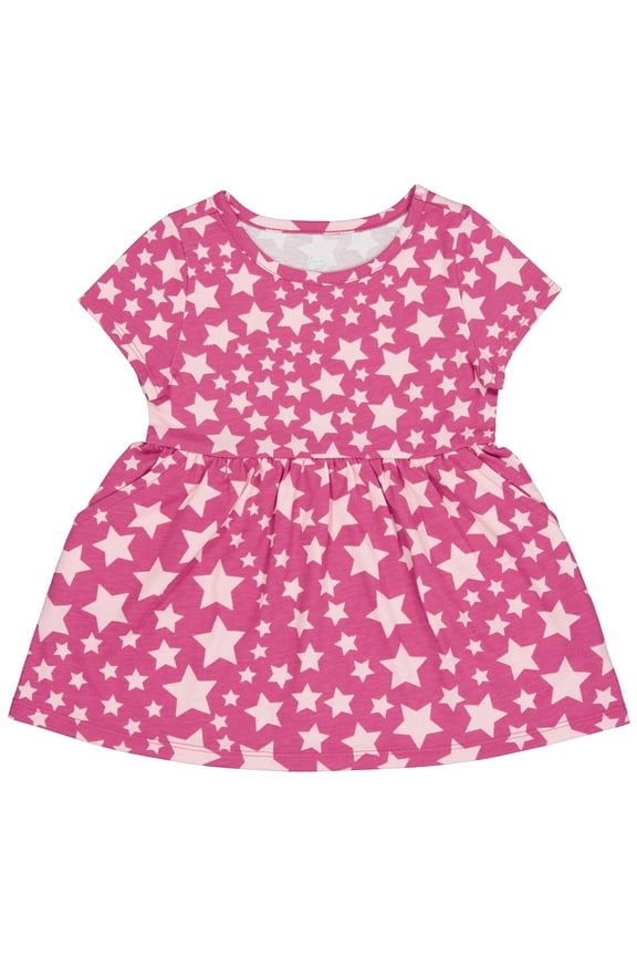 Toddler Girl Short Sleeve Play Dress, Sizes 12M-3T