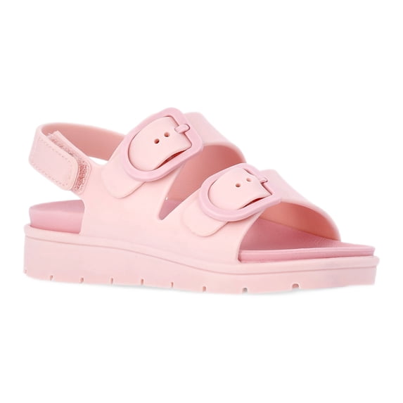 Wonder Nation Toddler Girls Two Buckle Jelly Sandals