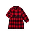thumbnail image 1 of Wonder Nation Toddler Girls' Flannel Shirtdress with Long Sleeves, Sizes 12M-5T, 1 of 3