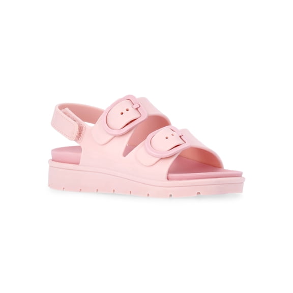 Wonder Nation Toddler Girls Two Buckle Jelly Sandals