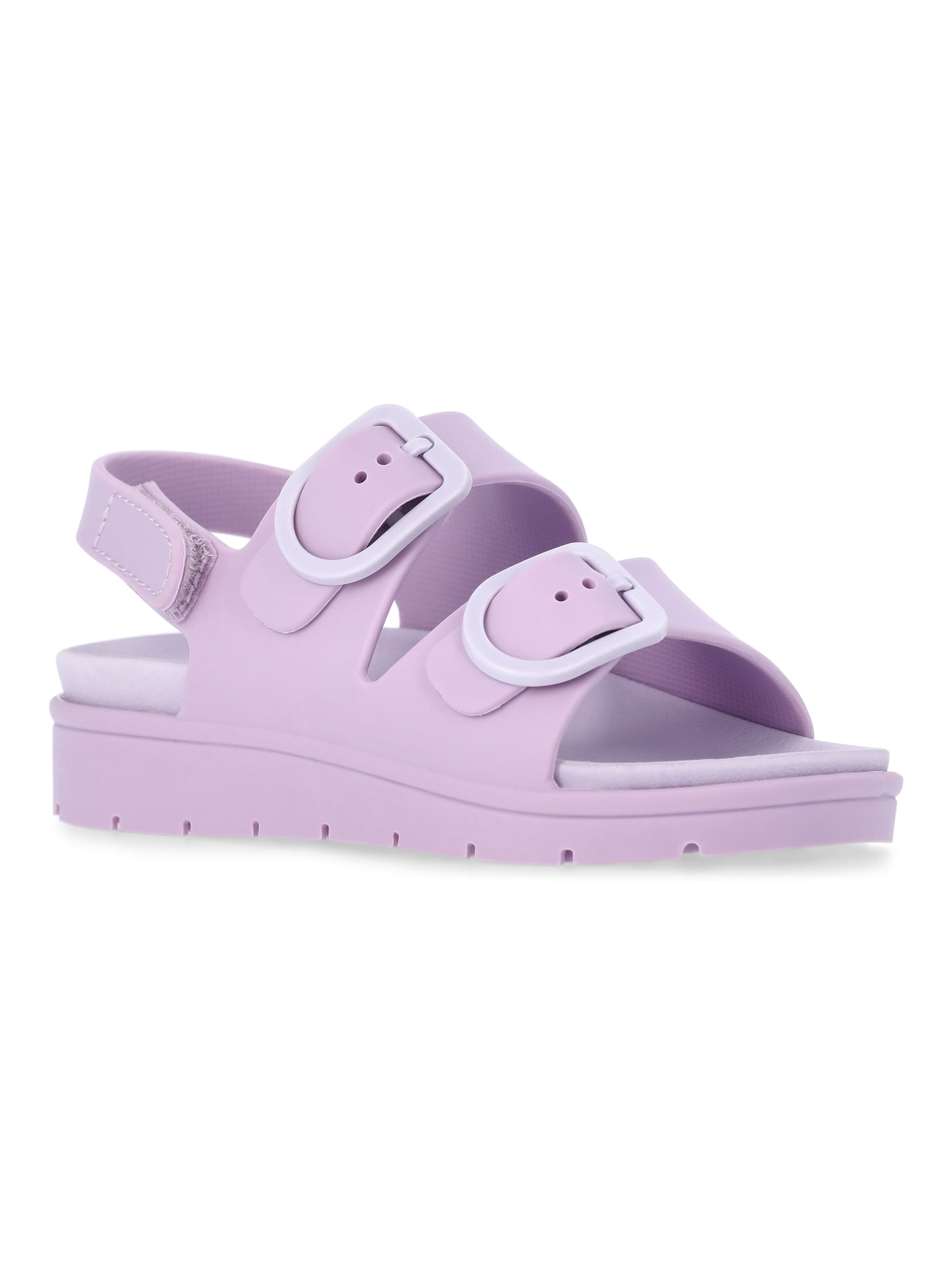 Wonder Nation Toddler Girls Two Buckle Jelly Sandals