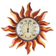 WONDER garden Wall Hanging Thermometer with Hygrometer Indoor Outdoor Patio Sun Decor Does Not Require Any Battery