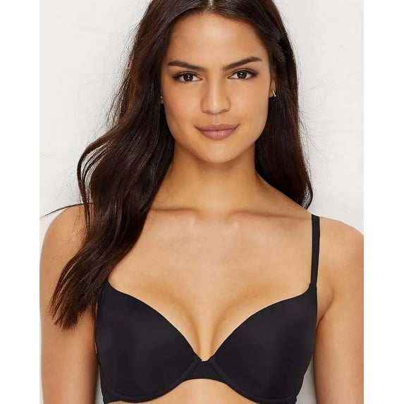 WONDERBRA ULTIMATE PUSH-UP T-SHIRT BRA, BLACK, 34F