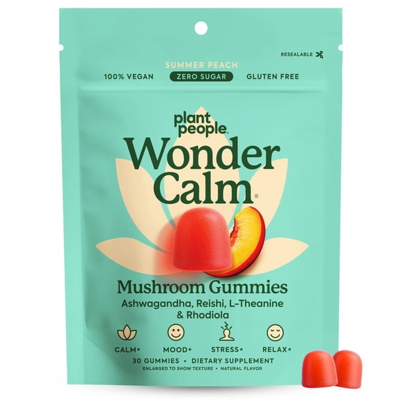 WONDERCALM SUMMER PEACH 30CT DAILY RELAXATION GUMMIES