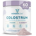 thumbnail image 1 of WONDERCOW Colostrum Supplement Powder for Gut Health, Immune Support, Muscle Recovery & Wellness | Natural IgG Pure Whole Bovine Colostrum Superfood, Elderberry, 60 Servings, 1 of 9
