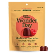 Plant People WonderDay Mushroom Multi Gummies, Wild Raspberry, 30ct