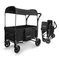 thumbnail image 1 of WONDERFOLD W1 Original Stroller Wagon (2 Seater) - Wagon Stroller with Seats with 5-Point Harnesses, Adjustable Push Handle, and Sun Canopy, Jet Black, 1 of 7