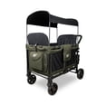 thumbnail image 1 of Wonderfold W4 Quad Stroller Wagon with Raised Seats & Adjustable Canopy in Olive Green, 1 of 9