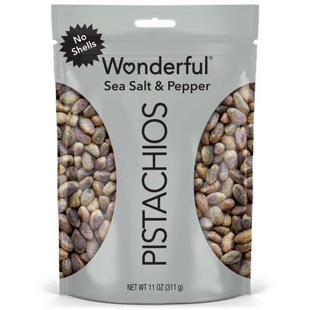 Wonderful Pistachios No Shells Sea Salt & Pepper Nuts, 11 Ounce Bag
