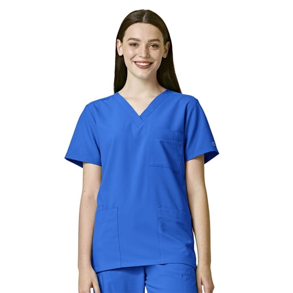 WONDERWINK Unisex 4 Pkt Utility Scrub Top Navy