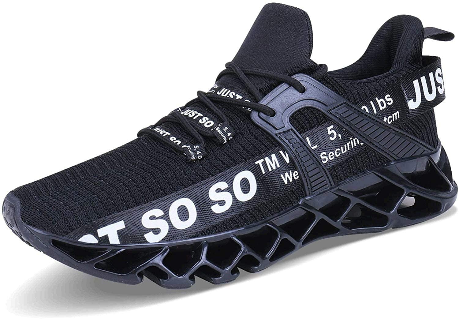 WONESION Womens Running Shoes Just So So Breathable Walking Shoes Sneakers Black Size 10.5