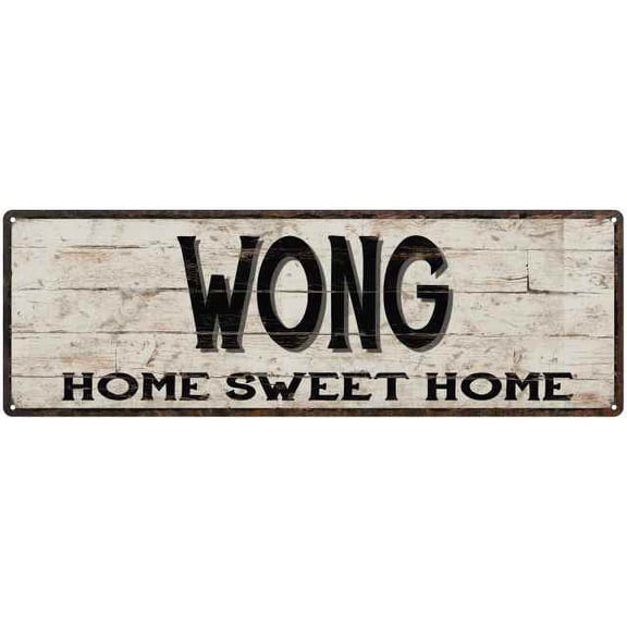 WONG Rustic Home Sweet Home Sign Gift 6x18 Metal Decor 206180084277