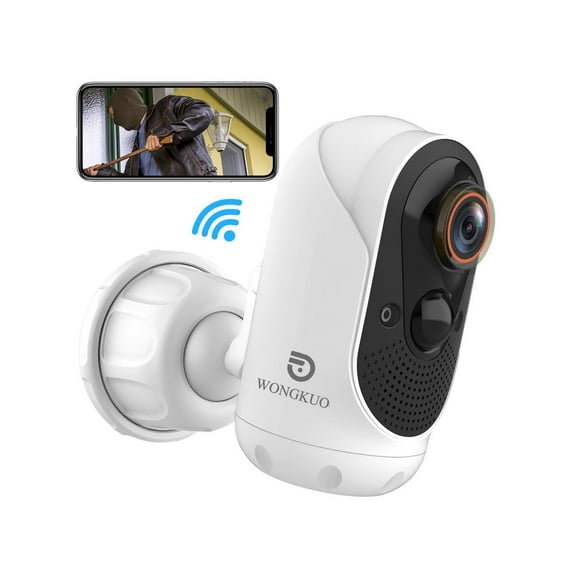 WONGKUO Home Security Camera Outdoor, IP/Network Camera, Wireless Surveillance Security Cameras With 1080P Night Vision/ PIR Motion Detection/ 2-Way Audio/ IP65 Waterproof