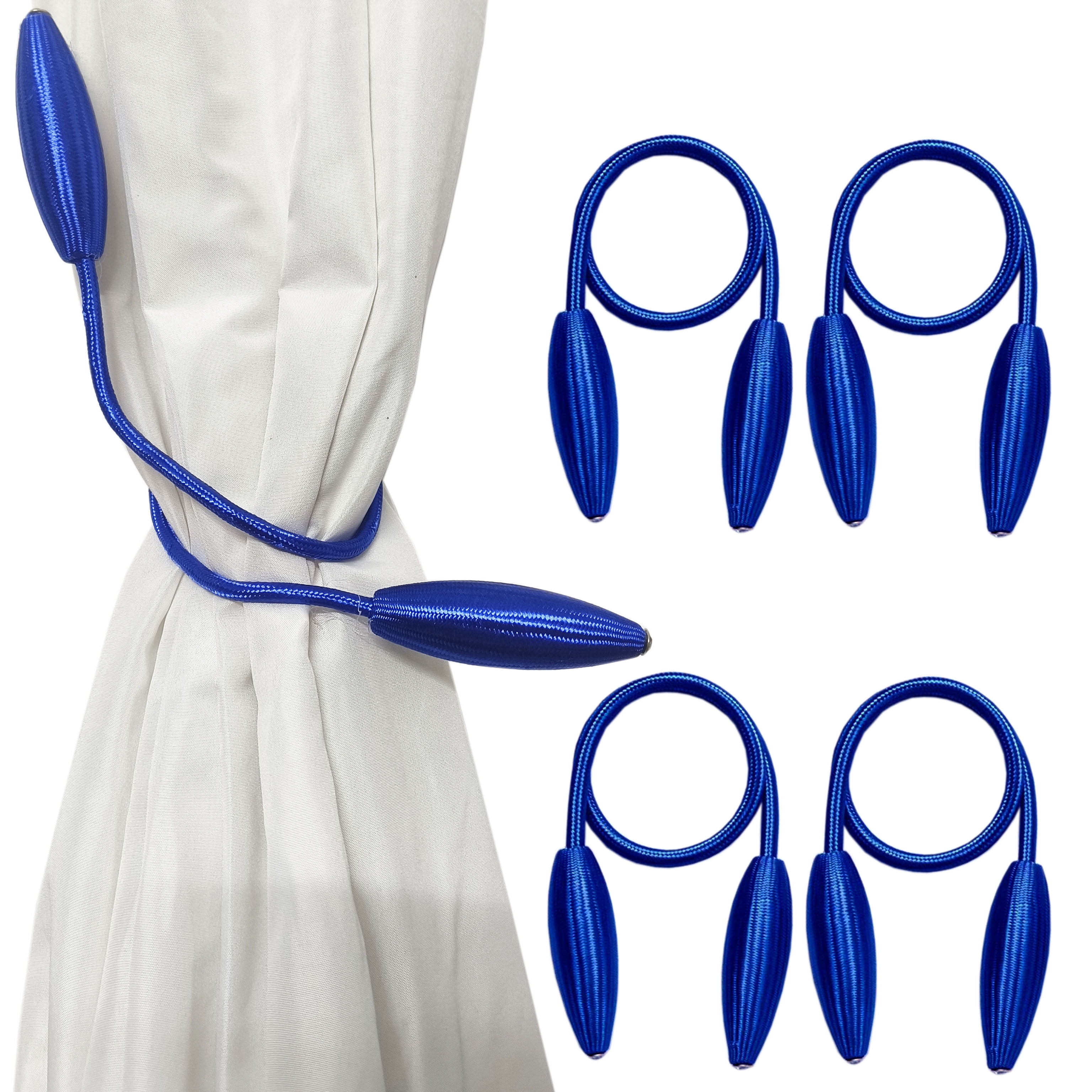 WONIU 4 Pack Curtain Tiebacks Clips Holdbacks Drape Twist Tie Backs ...
