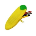 WONIU Funny Pencil Case Holder Silicone Corn Pen Pencil Pouch Bag