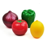 WONIU Onion Saver, Onion Keeper for Fridge, Plastic Kitchen Vegetable Storage Container, Set of 4