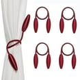 thumbnail image 1 of WONIU Red Curtains Tiebacks, 4pcs, 1 of 3