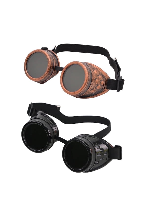 Retro Steampunk Goggles for Women Victorian Sunglasses Goggles Black Punk Gothic Glasses for Halloween