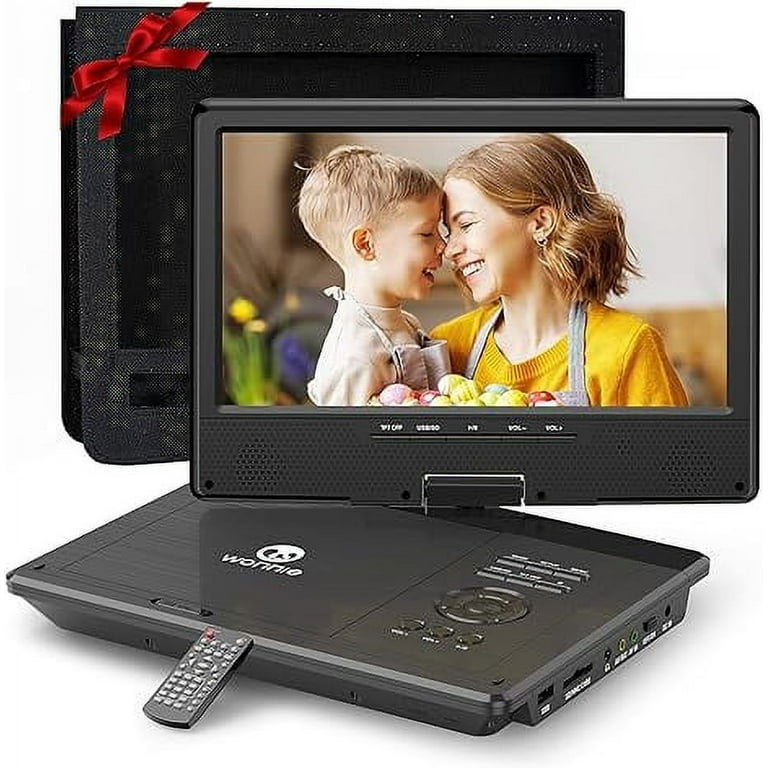 WONNIE 16.9 Portable Blu-Ray DVD Player with 14.1 1080P Full HD Large  Swivel Screen, Dolby Audio Sound, 4 Hrs Rechargeable Battery, Support Last