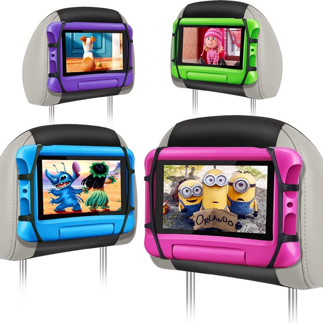 WONNIE 4 Pack Car Headrest Mount Holder for Tablets, Tablet Holder for