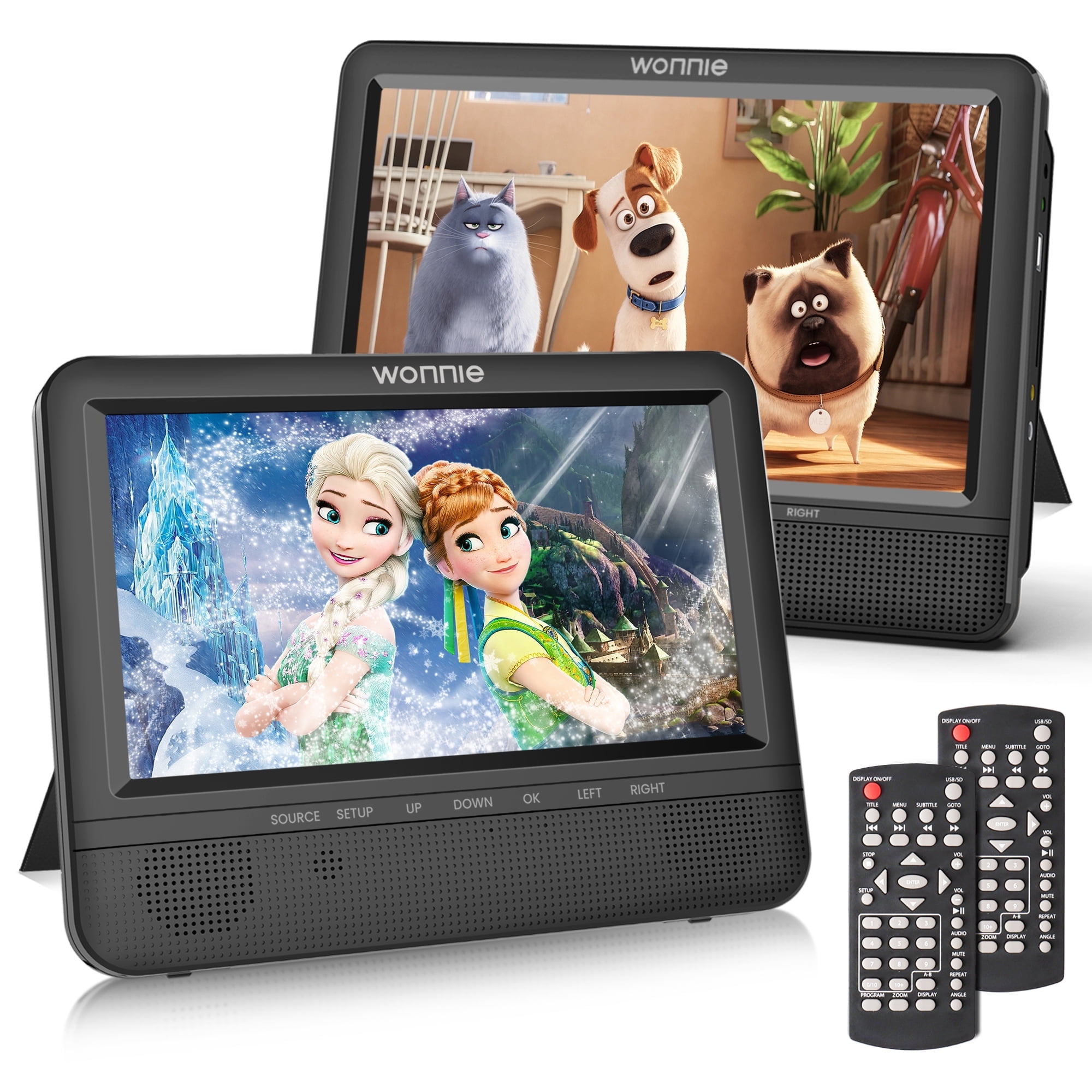 Wonnie Portable DVD Player for Car, 7" Headre