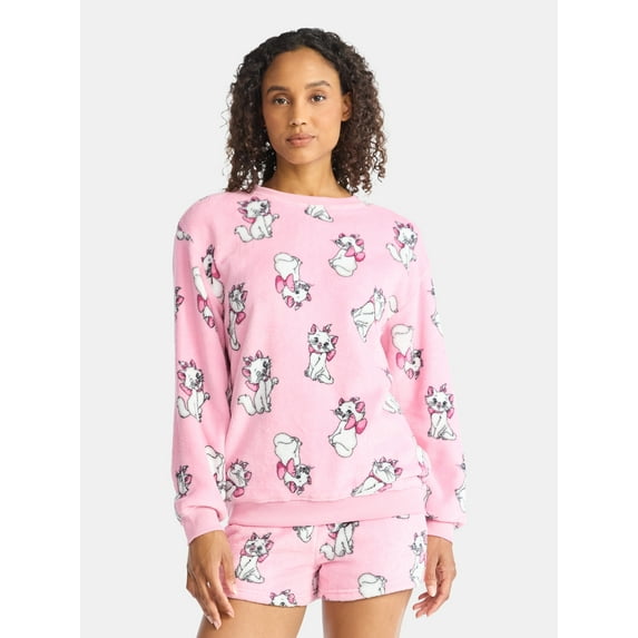 Aristocats Women's Marie Print Plush Fleece Sweatshirt, Sizes XXS-XXL