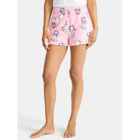 Aristocats Women's Marie Print Plush Fleece Shorts, Sizes XXS-XXL