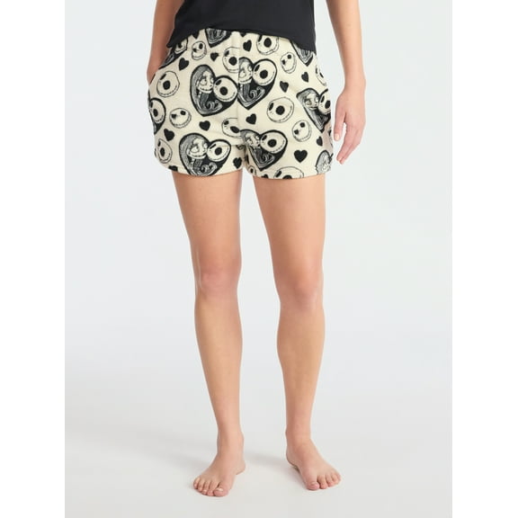 Nightmare Before Christmas Women's Graphic Wooby Shorts, Sizes XXS-XXL