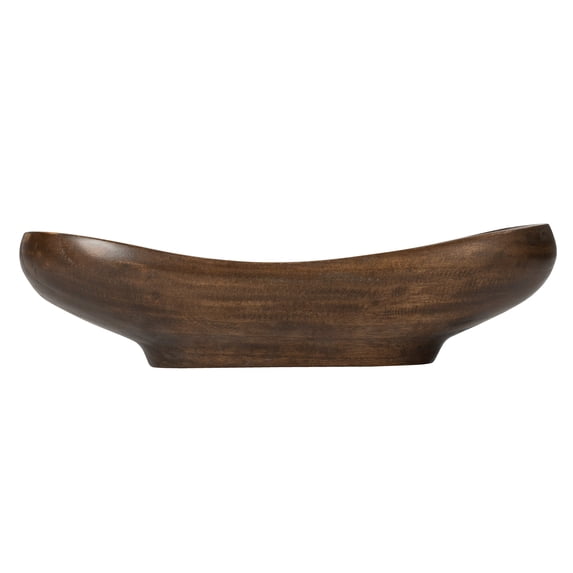 Better Homes & Gardens Carved Wood Decorative Bowl, Walnut Finish