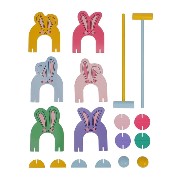 Wood Croquet Set, 22 Pieces, Easter by Way To Celebrate
