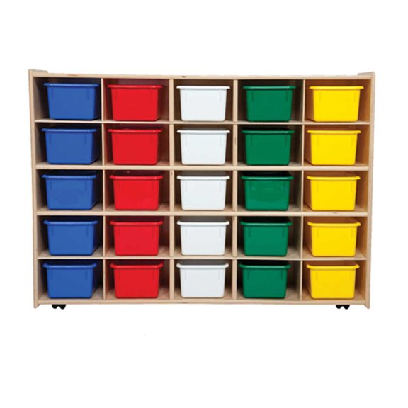 WOOD DESIGNS 25 Tray Storage with Assorted Trays