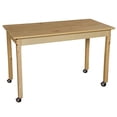 thumbnail image 1 of Wood Designs WD84829C6 Mobile 24" x 48" Rectangle Hardwood Table with 29" Legs, 1 of 7