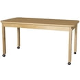 thumbnail image 1 of Wood Designs HPL306026C6 - Mobile Rectangle High Pressure Laminate Table with Hardwood Legs, 26", 1 of 2