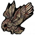 thumbnail image 1 of WOOD EAGLE, High Thread Embroidered Iron-On / Saw-On, Heat Sealed Backing Rayon PATCH - 8" x 10", 1 of 1