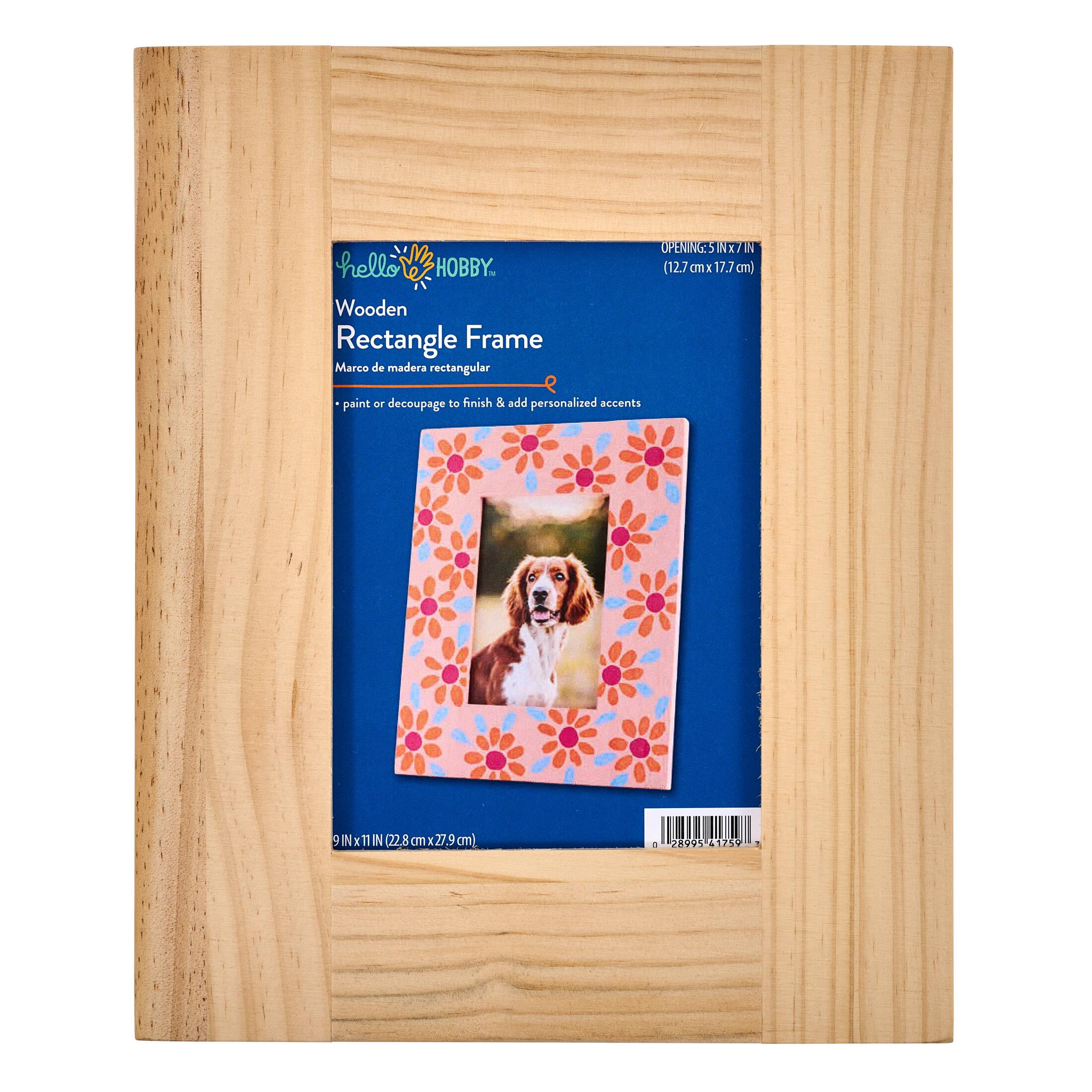 Hello Hobby Wood Frame, 5" x 7"
